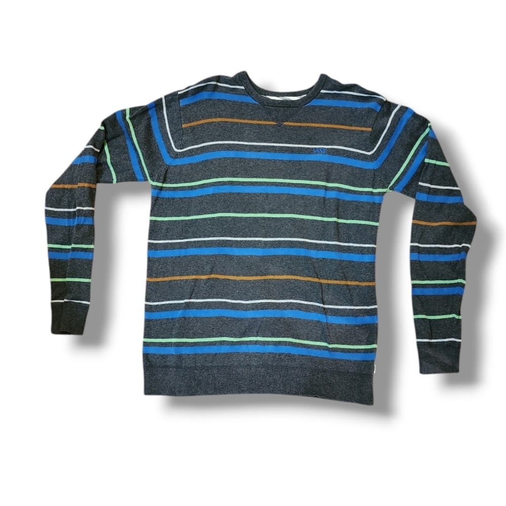 Vans Off The Wall Striped Crewneck Sweater